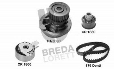 BREDA LORETT kpa0021a -  Водяной насос + комплект зубчатого ремня